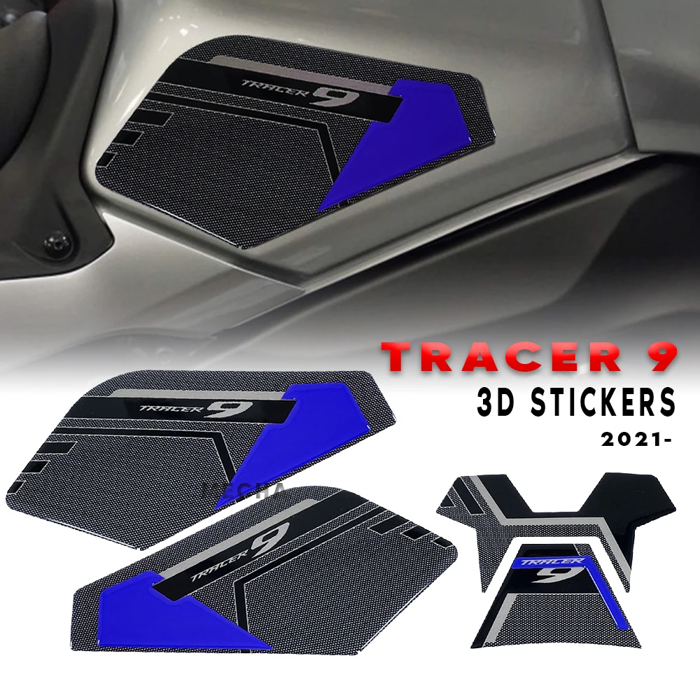 

3D Motorcycle Resin Epoxy Sticker For Yamaha Tracer 9 Tracer9 GT 2021 2022 Side Tank Pad Anti Scratch Decal Non-slip TankPad