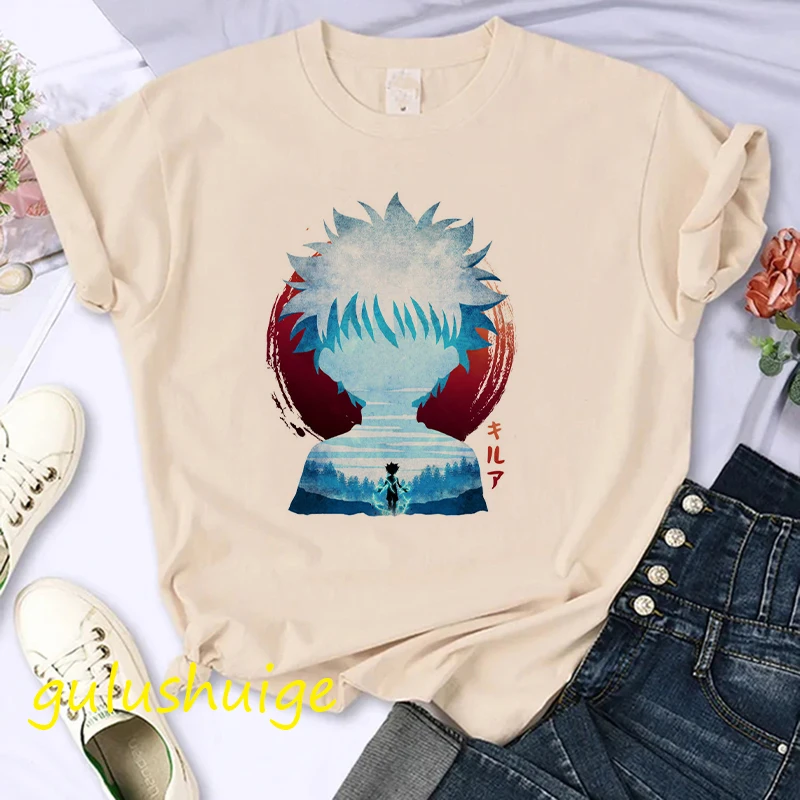 

Anime Manga Hisoka Kawaii Hunter X Hunter Killu T Shirt Graphic Printed Fashion Harajuku 2023 Clothes Causal Female Y2K Tops Tee