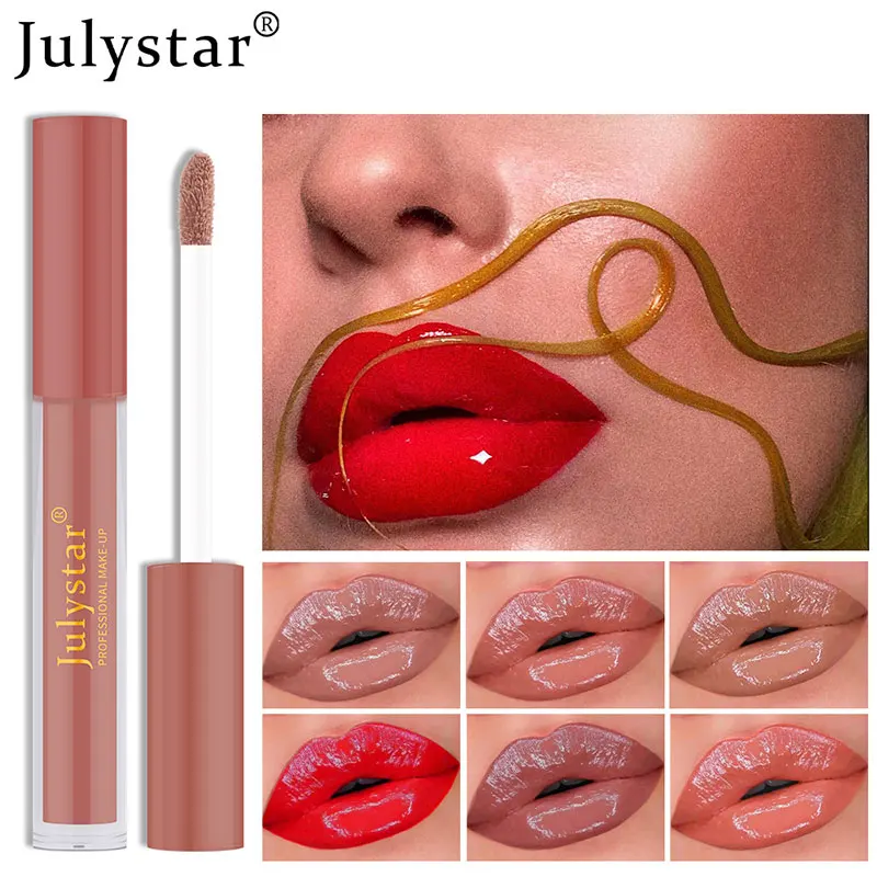 

6 Colors Lip Glaze Water Light Mirror Long Lasting Moisturizing Lip Tint Easy To Color Lip Makeup Cosmetic Beauty Wholesale