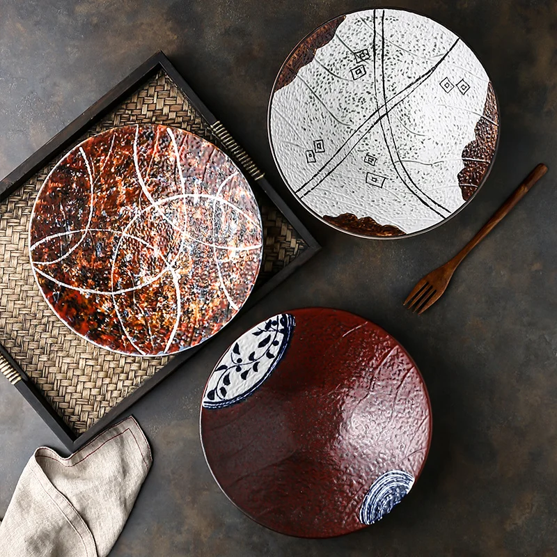 

Creative Ceramic Salad Pasta Cold Noodle Home Style Trumpet Restaurant Tableware Rain-Hat Shaped Bowl