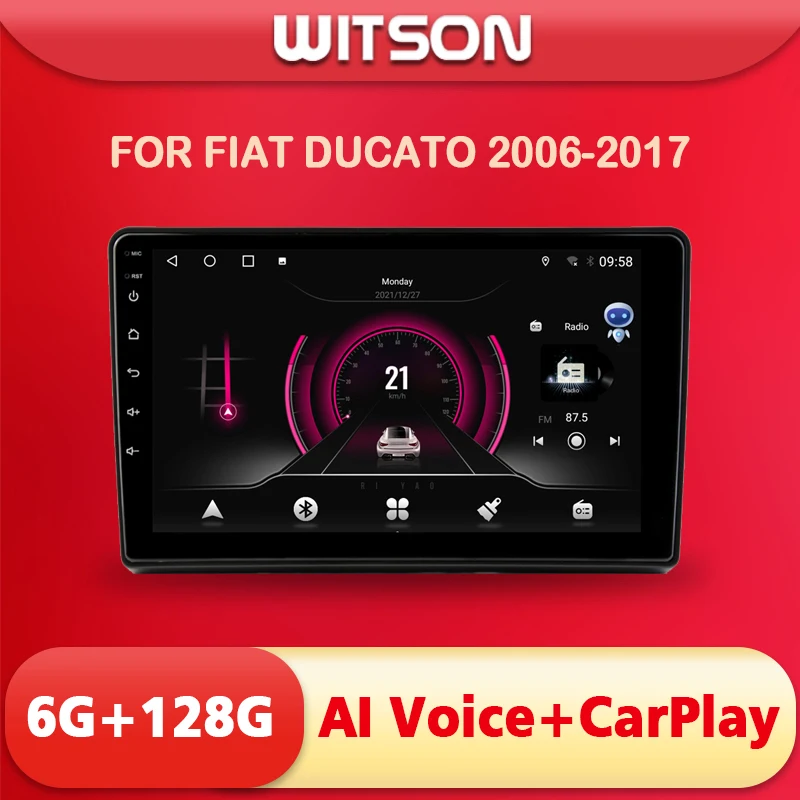 Автомагнитола на Android 12 с GPS для FIAT DUCATO 2006-2017 мультимедийная стереосистема видео