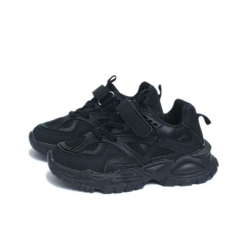 

CNFSNJ new spring autumn new Children's casual boys girls single kids running shoes Patchwork cross sneakers black pink