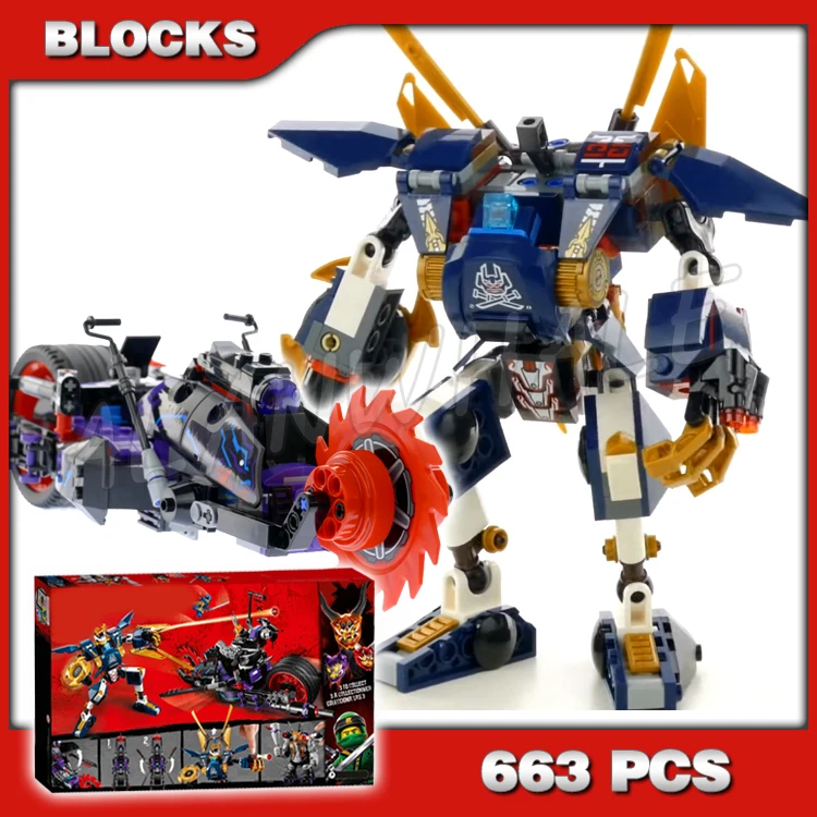 

663PCS Killow vs. Samurai Mech Robots Mask Booster Pack 10805 Building Blocks Toys Bricks Compatible with Model