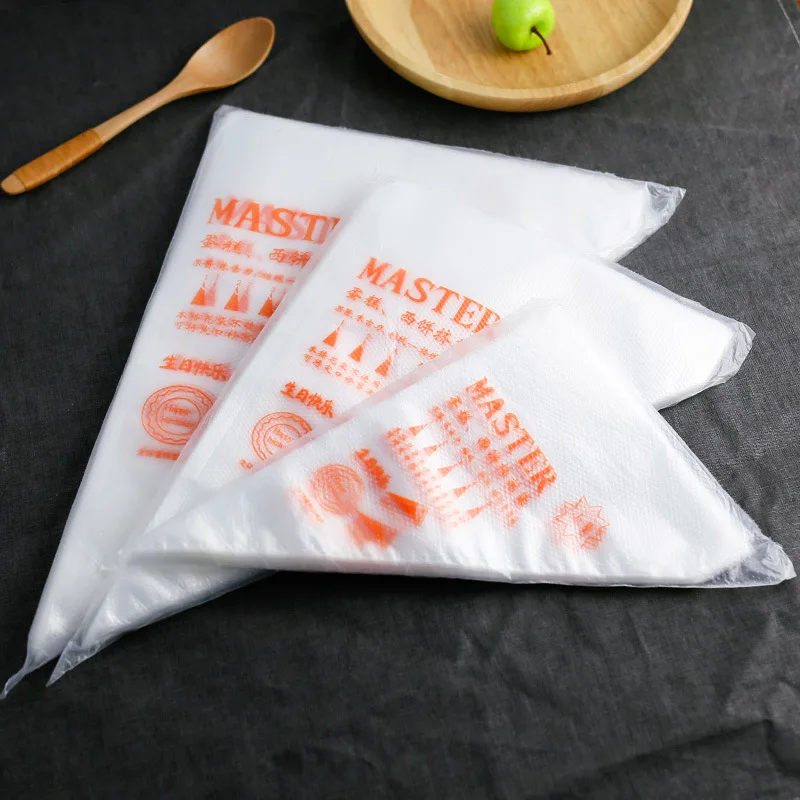 20/100/200PCS Disposable pastry bag Cake Cream Icing Fondant Decorating Baking Bakery Nozzle Bags Bake Confectionery Piping Tool - купить по