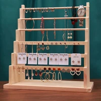 necklace earring wood jewelry display stands boho organizer storage rack large space ring bracelet watch natures wooden holders