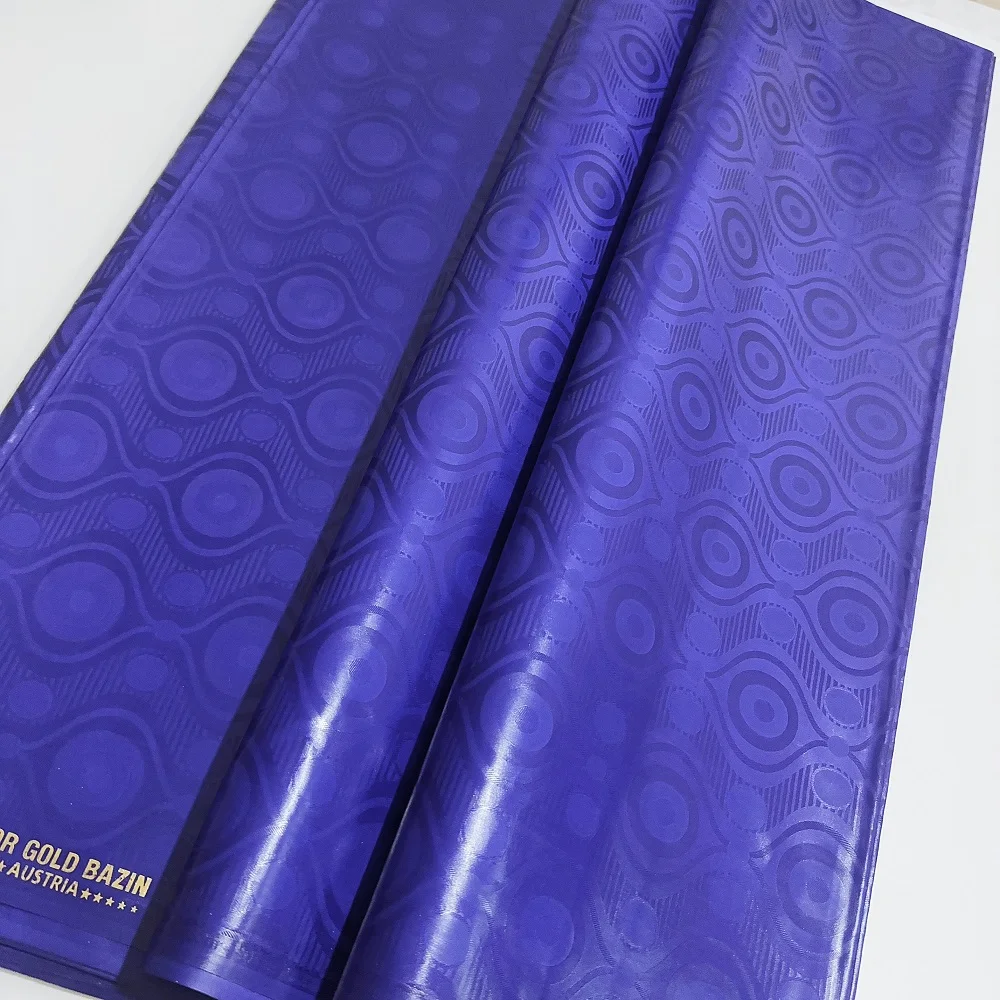 Морская парча хлопковая жаккардовая ткань Shadda оригинальная Bazin Riche Austria