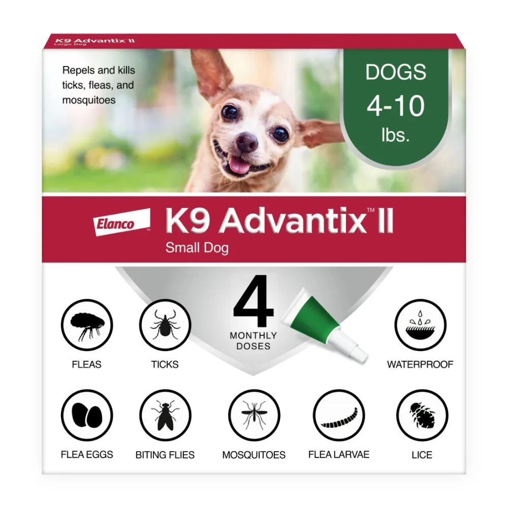 

Monthly Flea & Tick Prevention for Small Dogs 4-10 lbs, 4-Monthly Treatment Pet Flea Treatment Pet Products