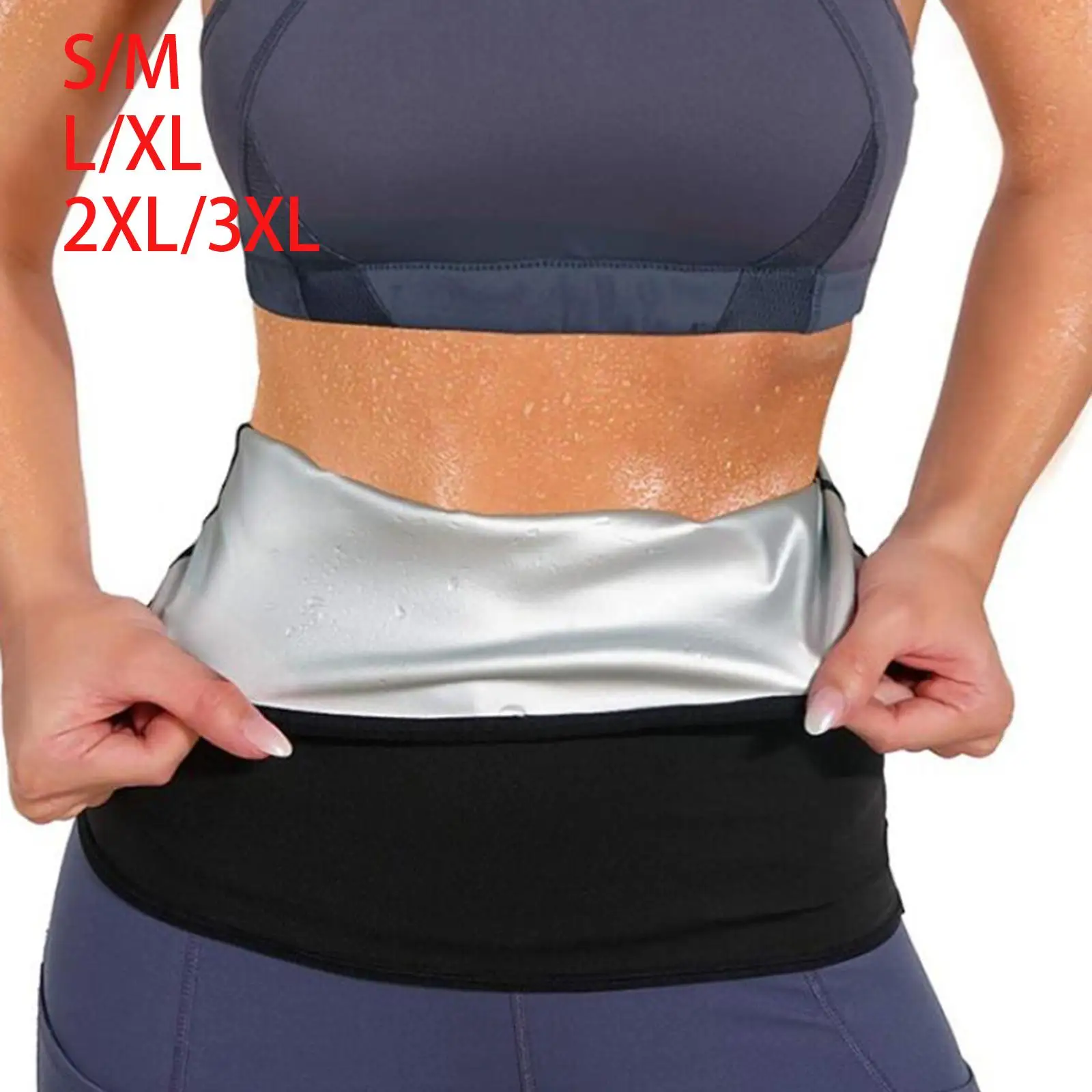 

Sweat Waist Trimmer Women Men Body Shaper Abdominal Trainer Wrap Waist Sauna Vest for Workout Indoor Outdoor Yoga Weight Lifting