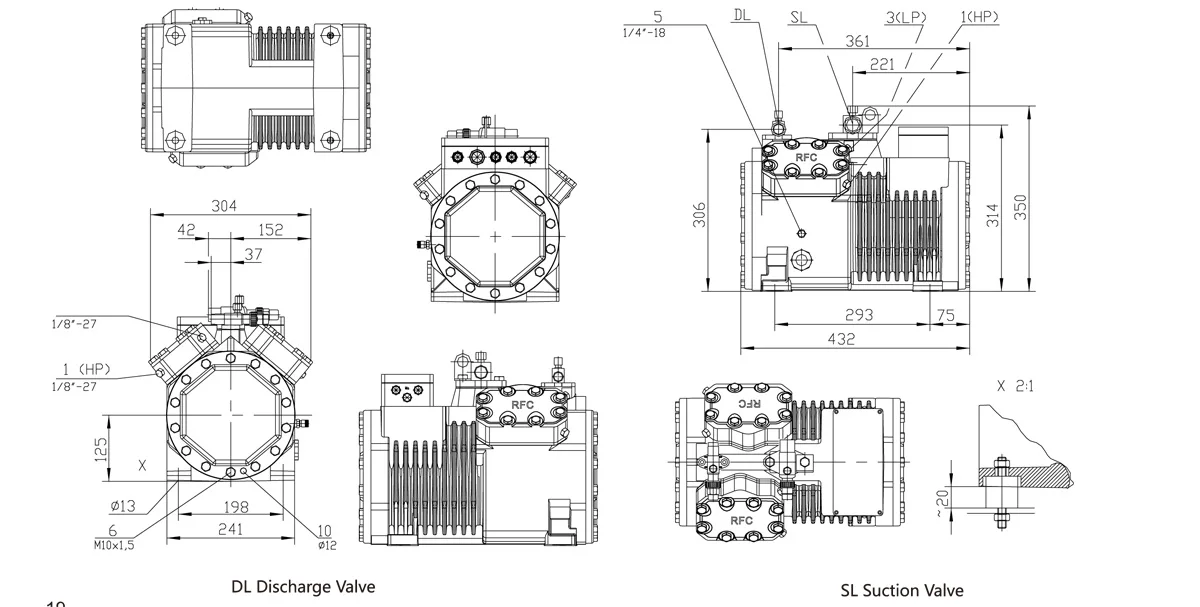 Полугерметичный компрессор для холодильного оборудования 4fc-3. 2-4 cc-2. 2 Bit-Zer