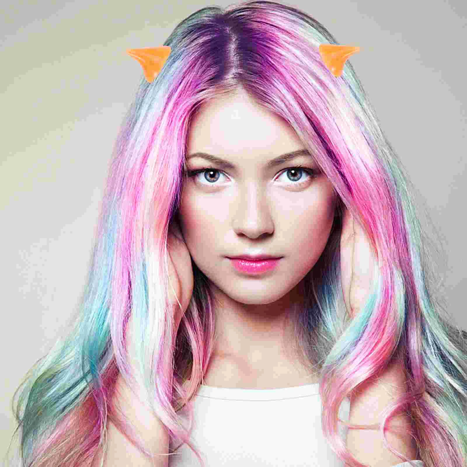 16 шт. заколки для волос на Хэллоуин аксессуары зажимы карточек детский рог