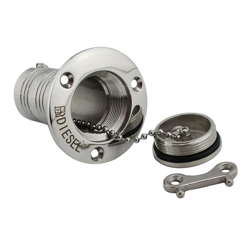 

New Casting 1-1/2"(38mm) Boat Deck Fill/Filler with Key Cap Marine 316 Stainless Steel Hardware for Rv Boat Yacht Caravan