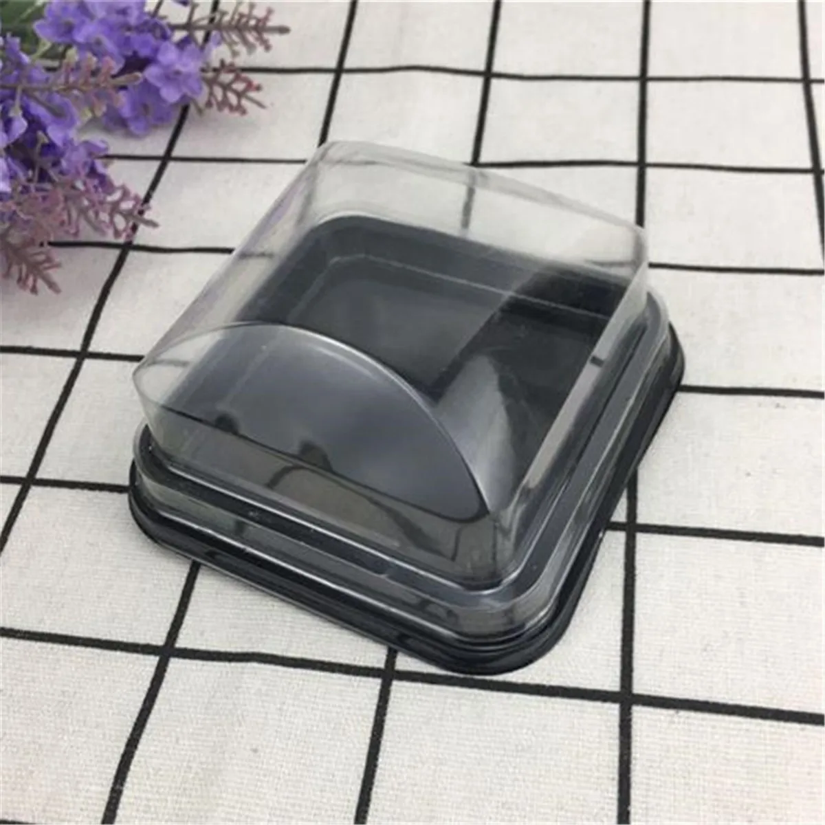 

Mini Square Cupcake Boxes Clear Plastic Cake Pancake Packing Container Box