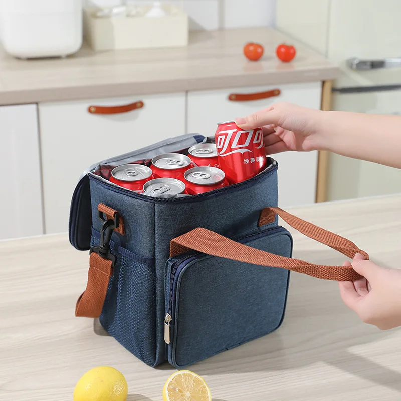 

Portable Lunch Bag Oxford Delivery Bento Thermal Pouch Waterproof Office Cooler Lunch Case Insulated Camping Preservation Pack