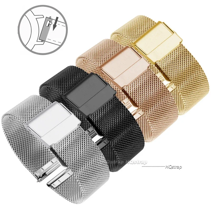 Ремешок Миланская петля для наручных часов универсальный браслет из нержавеющей