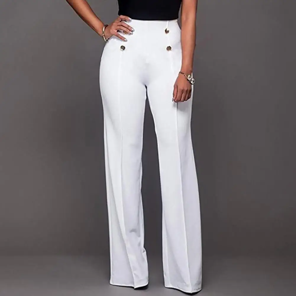 

40%HOTTrousers Loose Slim-fit Solid Color Women Wide Leg Pants for Casual