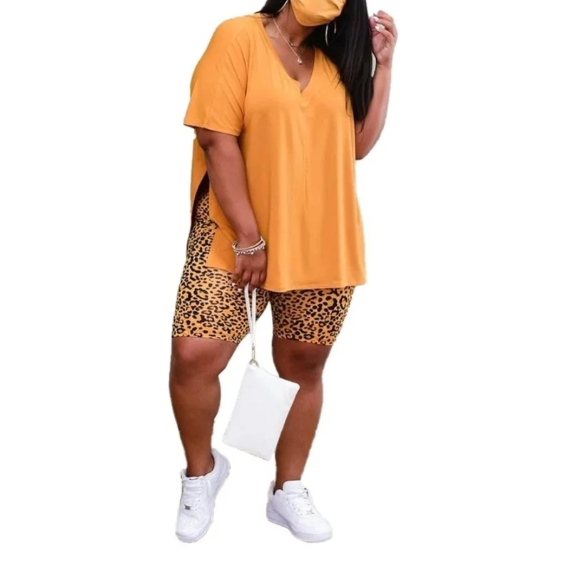 Plus Size Black Shorts Suits o Neck Short Sleeve Plus t Shirt Tee 5xl Short Pants Set 2023 Summer Loose Shorts 3xl 4xl 5xl 6xl