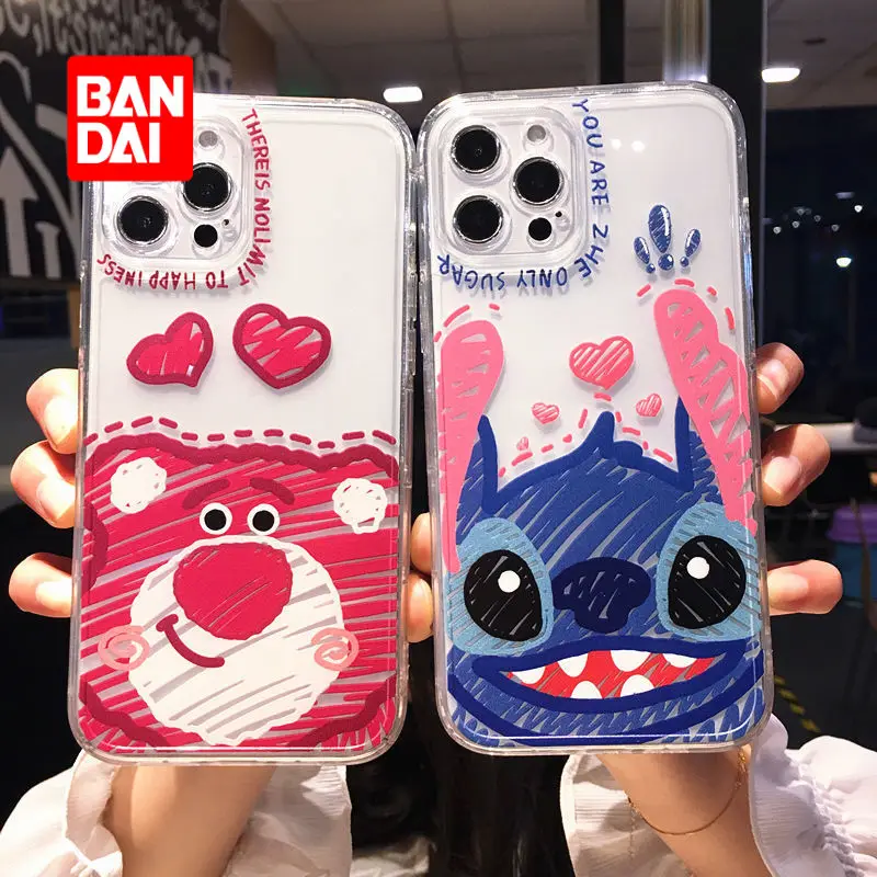 

Bandai Disney Clear Phone Case for iPhone 13 13Pro 12 12Pro 11 Pro X XS Max XR 7 8 Plus Cartoon Phone Cover Kawaii Soft Fundas