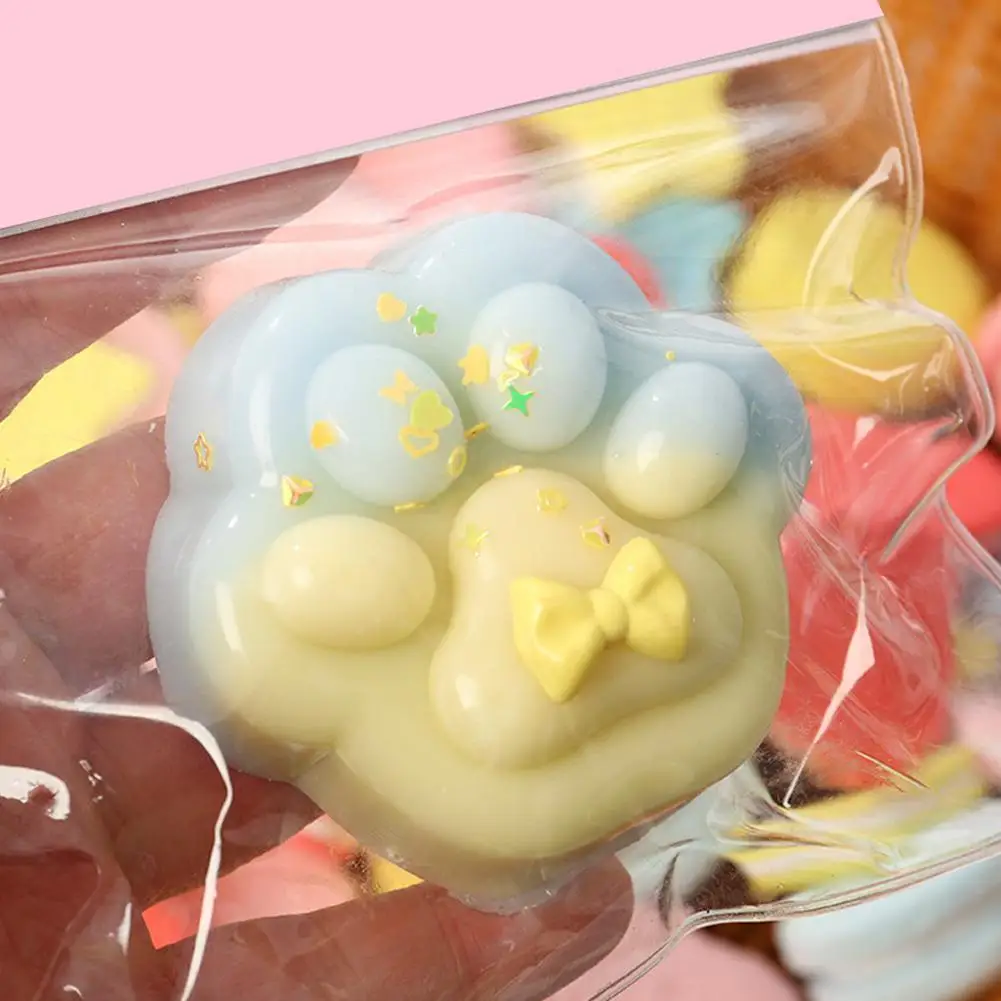 Прекрасная игрушка для сжатия игрушки сжимания кошачьей лапы липкие мягкие