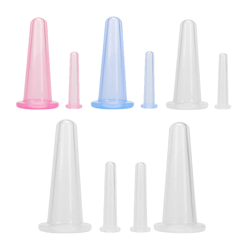 

Банки силиконовые для всасывания, 4 шт., вакуумные, для массажа лица, ног, рук