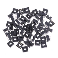 60pcs 8pin 8 dip sockets adaptor solder type ic connector chip base 2 54mm ic socket