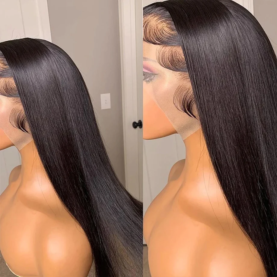 32Inch 13x6 Straight Lace Front Wig Brazilian Human Hair 4x4 13x4 Transparent Lace Closure Frontal Wigs For Women Sale Despacito