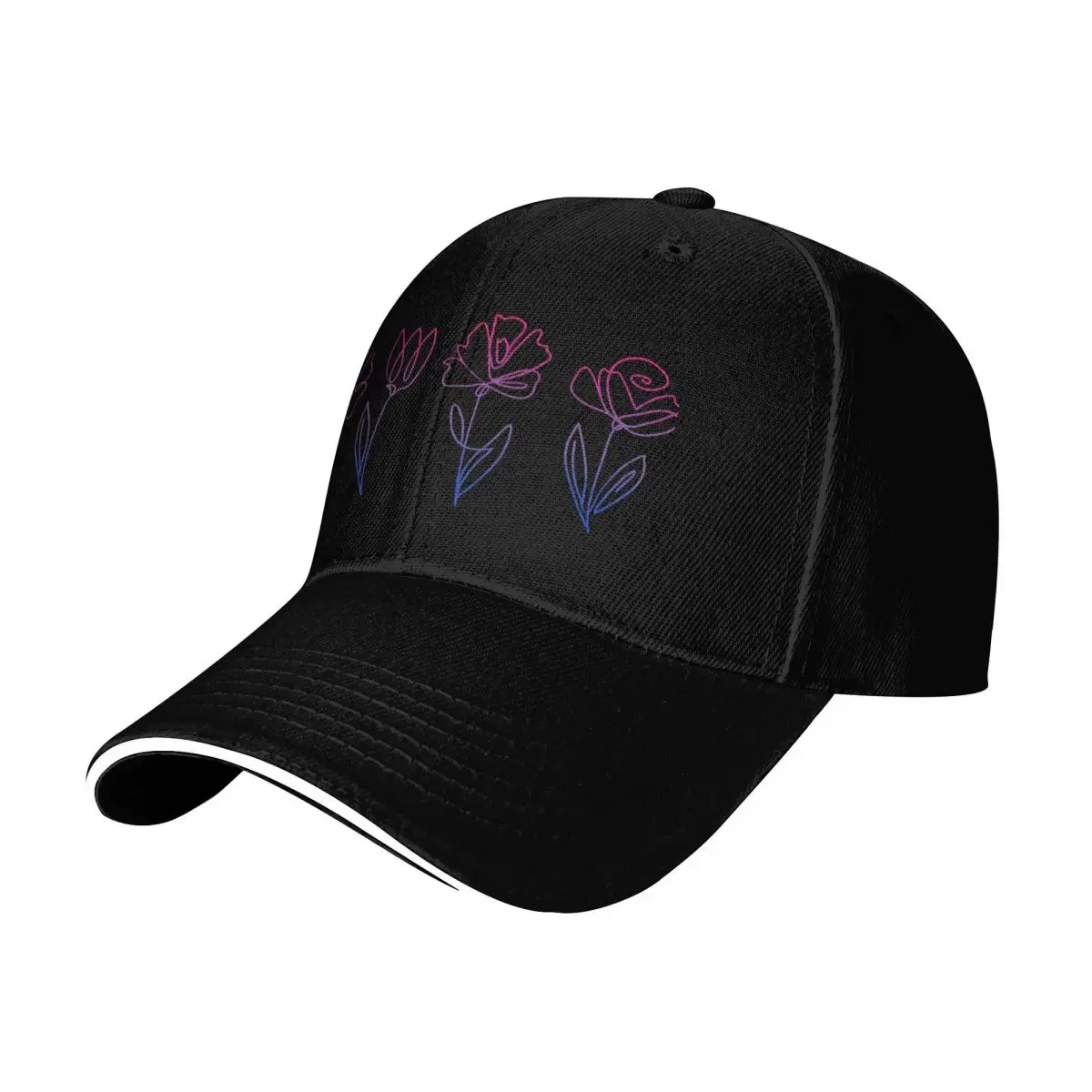 Бейсболка Subtle Bi Pride Flowers Полиэстер