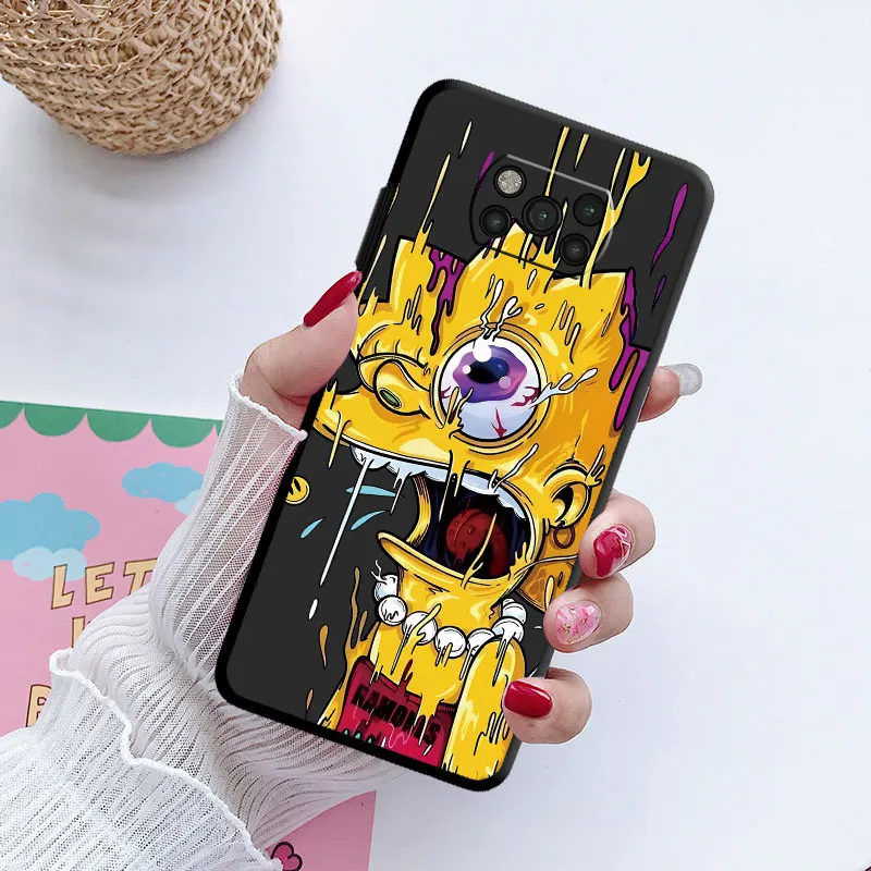 Чехол для Xiaomi Poco X3 NFC 11T Pro 11 Lite 10T 12 13 F1 F3 телефона Redmi 9A 9C 9T 10A A1 K40 Funda The Simpsons Homer