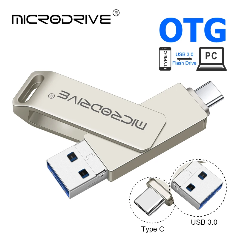 

Металлический флеш-накопитель Usb 128 OTG Type C, Usb 256, флеш-карта 16 ГБ, 32 ГБ, 8 ГБ, Usb 512, ГБ, type-C