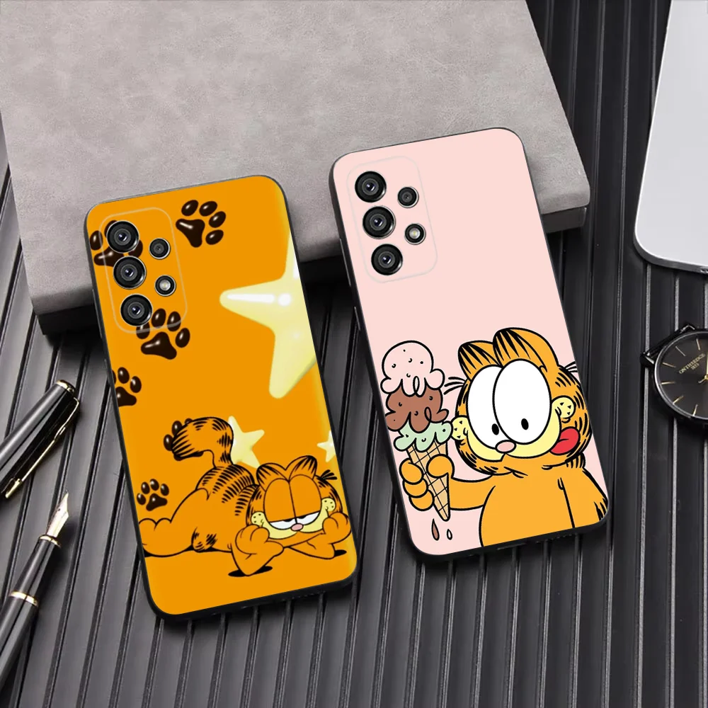 Funny Cat-G-GarfielS-S Phone Case For Samsung Galaxy A13 A21s A22 A31 A32 A52 A53 A71 A80 A91 Soft Black Shell