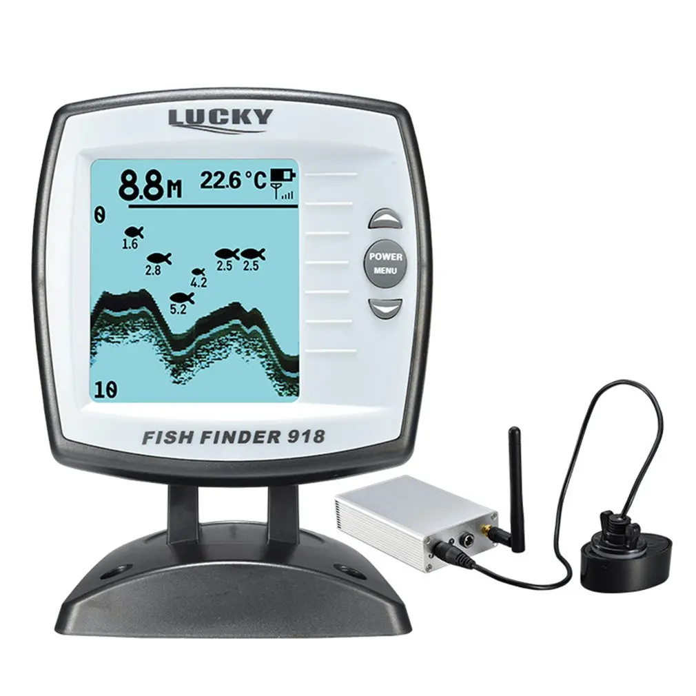 

FF918-WLS Wireless Boat Fish Finder 300m/980ft Operation Range Fishing Tool Wireless Remote Control Boat Fish Finder