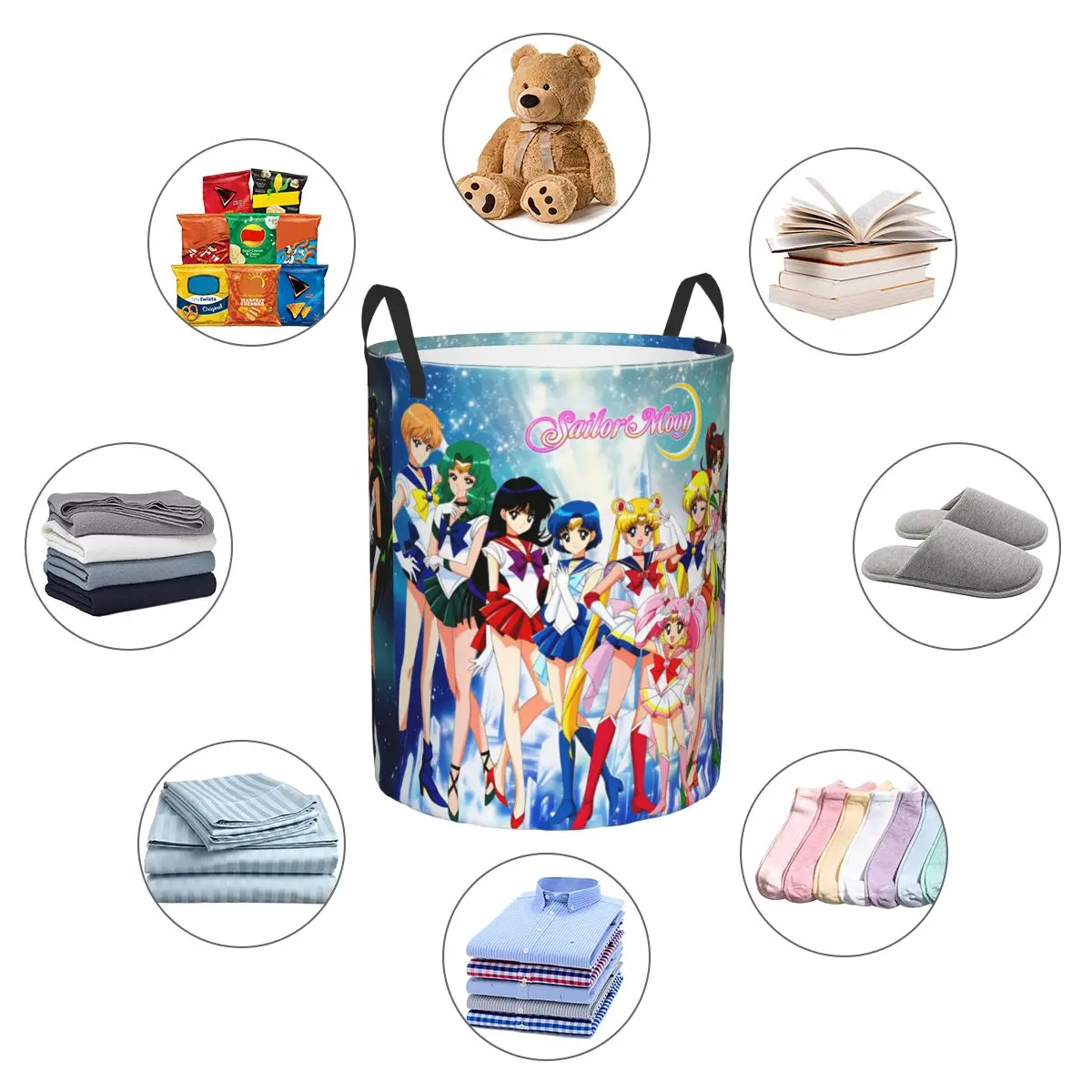 Корзина для белья Sailor Moon Mercury Mars, складная корзина для одежды Uranus Neptune, органайзер для ванной комнаты, контейнеры для хранения (art.: 3920da8e9ce10) - 3920da8e9ce10