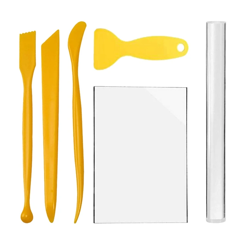 Акция! 6 шт. пластиковые Скалки для глины |