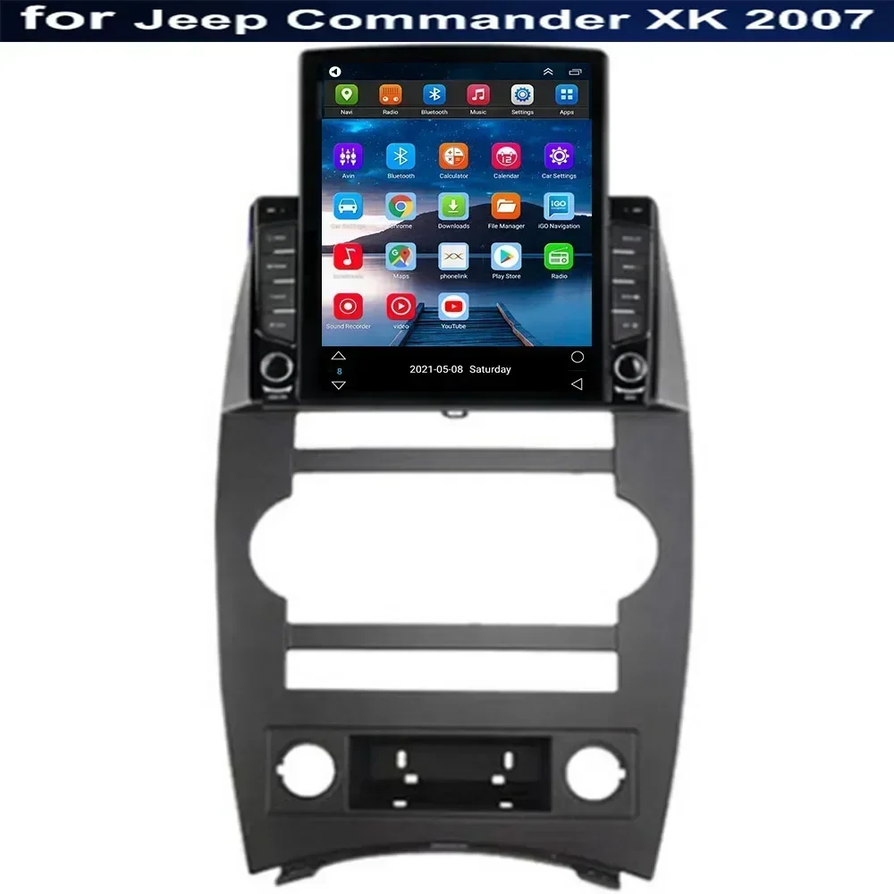 9 7 &quotAndroid 13 для Jeep Commander XK 2007 + Тип Tesla Автомобильный радиоприемник Мультимедийный
