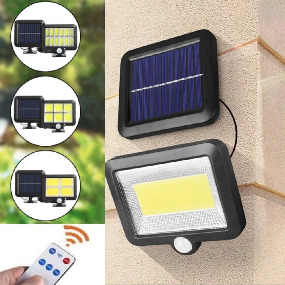 LED Solar Lights Outdoor Sensor Motion 3 Modes Powered Waterproof Wireless Security Lamp Sunlight Wall Night Light for Garden