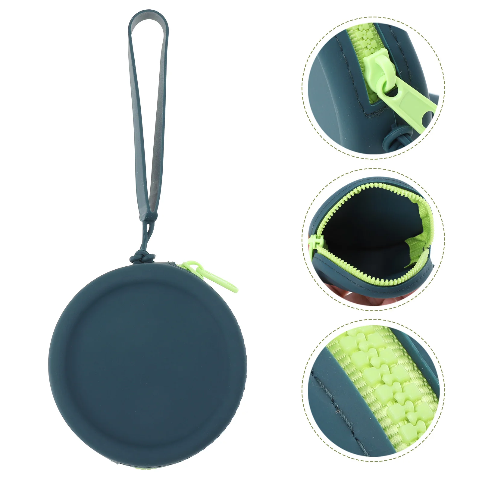 

Silicone Changepurse Walletround Pouch Wallets Zipper Hanging Silicon Waterproofpacifier Shield Holder