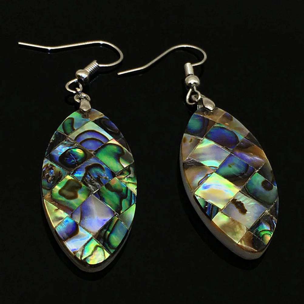 

1 Pair Shell Dangle Drop Earrings Abalone Shell Jewelry for Ladies