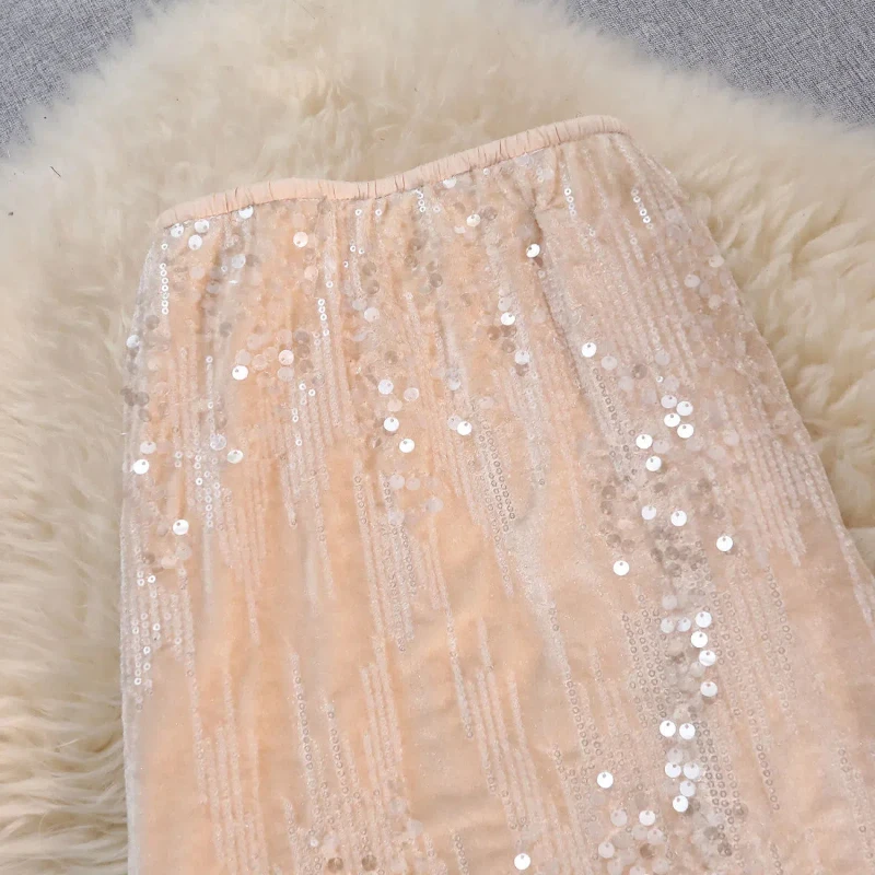 Женская Вельветовая юбка-годе средней длины с высокой талией