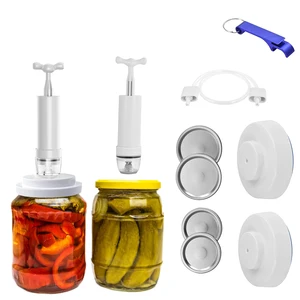 Jar Sealer Vacuum Sealing Hood Accessories Kit Regular And Wide Food Hood Jar With Pump And Hose Food Storage Home Kitchen
