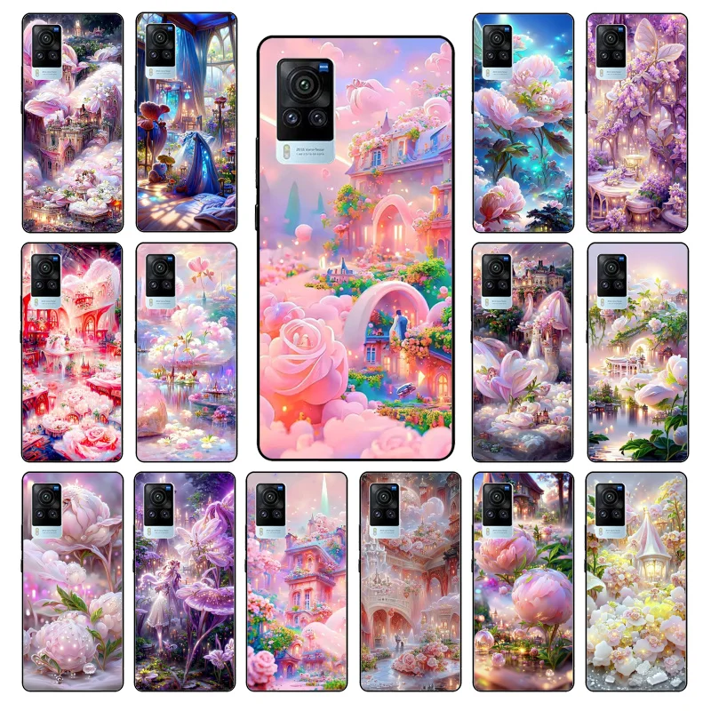 

Nature Flower Phone Case for VIVO V21E V21 V23 V23E V2109 V20 V25e V25 V17 NEO X60 X80Pro X90 X80 Lite Funda