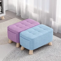 minimalist nordic vanity chair step stool portable pouffe adult office footrest chair coffee table reposapies home furniture