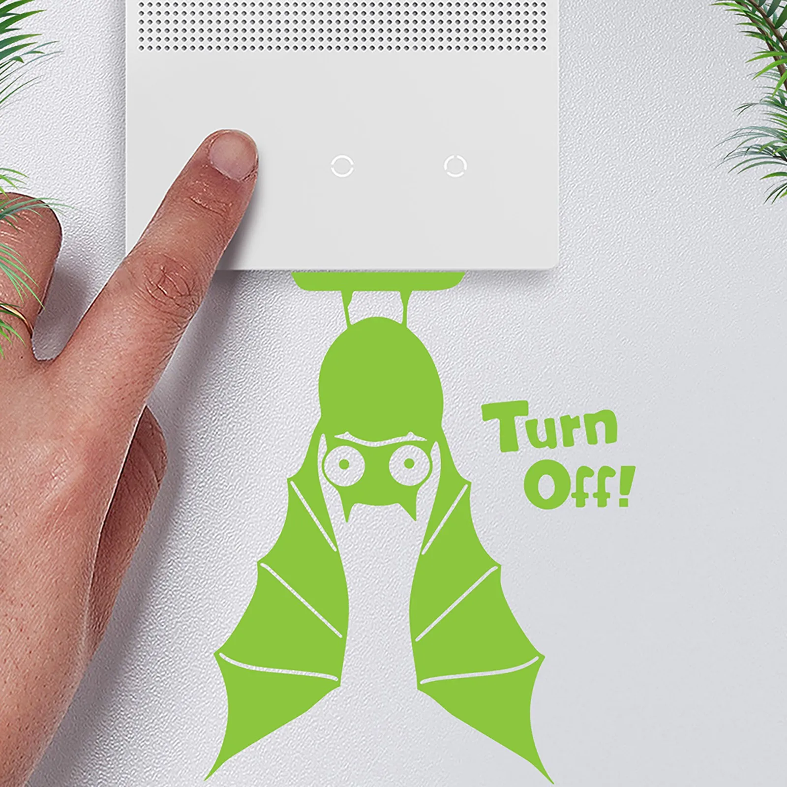 

Светящиеся наклейки с переключателем вверх дном, настенные Стикеры с рисунком летучей мыши и меха, украшение для дома, очень большой светил...