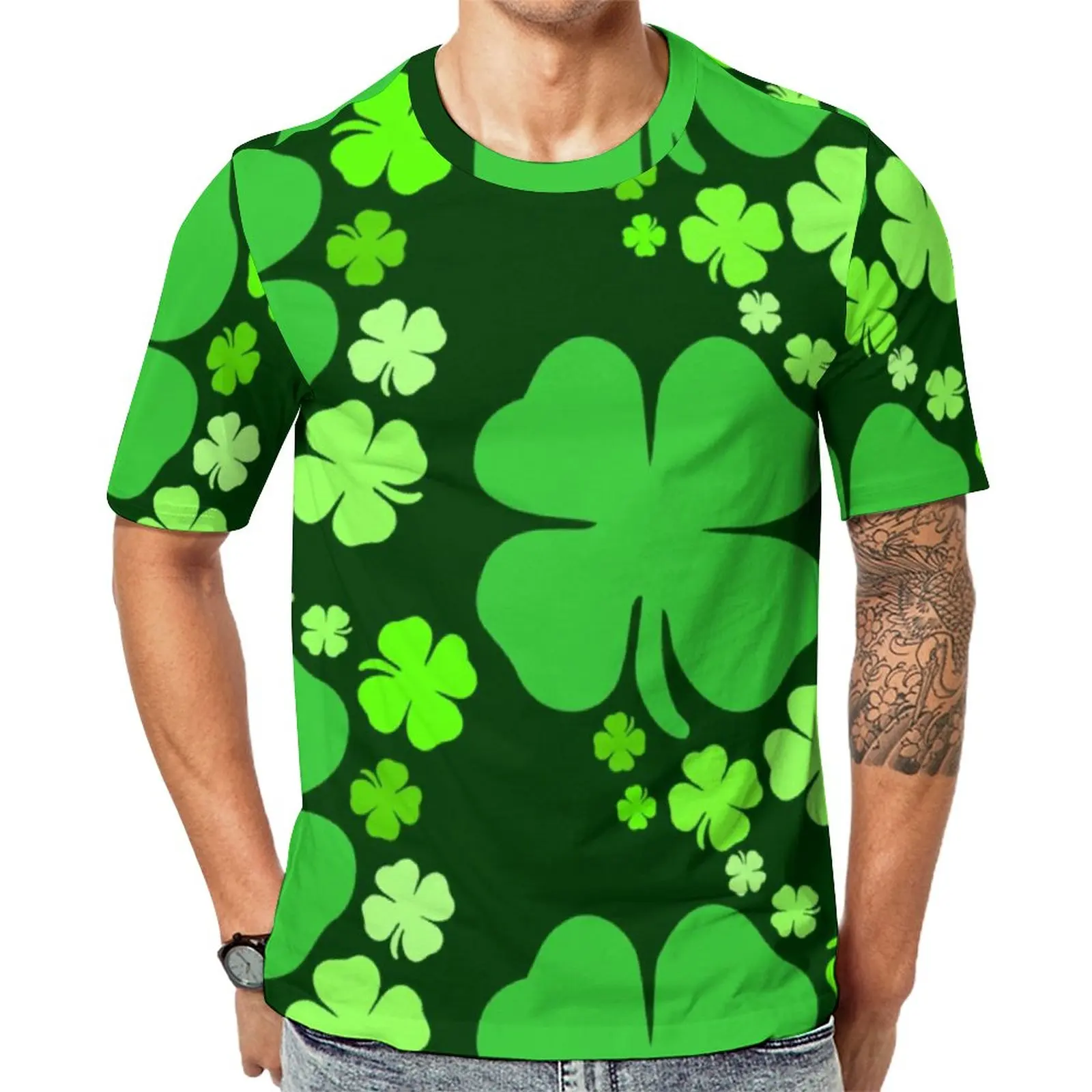 

St Patrick's Day T Shirt Lucky Shamrocks ST Patricks Celebrate Streetwear T Shirts O Neck Harajuku Tee Shirt Beach Design Tops