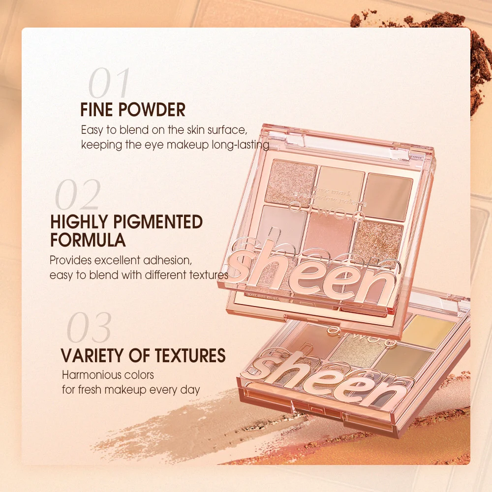 

9 Colors Eyeshadow Makeup Non-flying Powder Milk Tea Plate Beauty Makeup Cosmetics Eye Cosmetics Fashion Pearlescent Matte