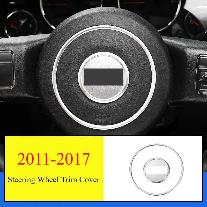 Фото Для Jeep Compass/Patriot 2011-2016: Накладка на руль - клей 3M, без инструментов, в стиле OEM ​ №1