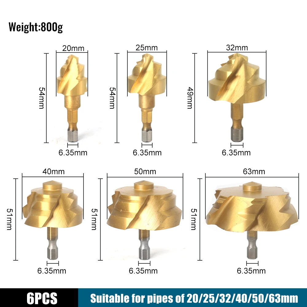 

Сверло для ППР XMSJ 6 шт., 20/25/32/40/50/63 мм