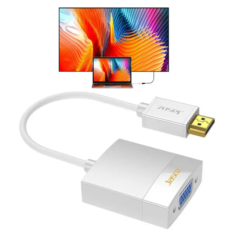 

VGA Converter Cable Delicate Image Stable Signal Converter Copper Core VGA To 1080P Signal Converter Less Interference