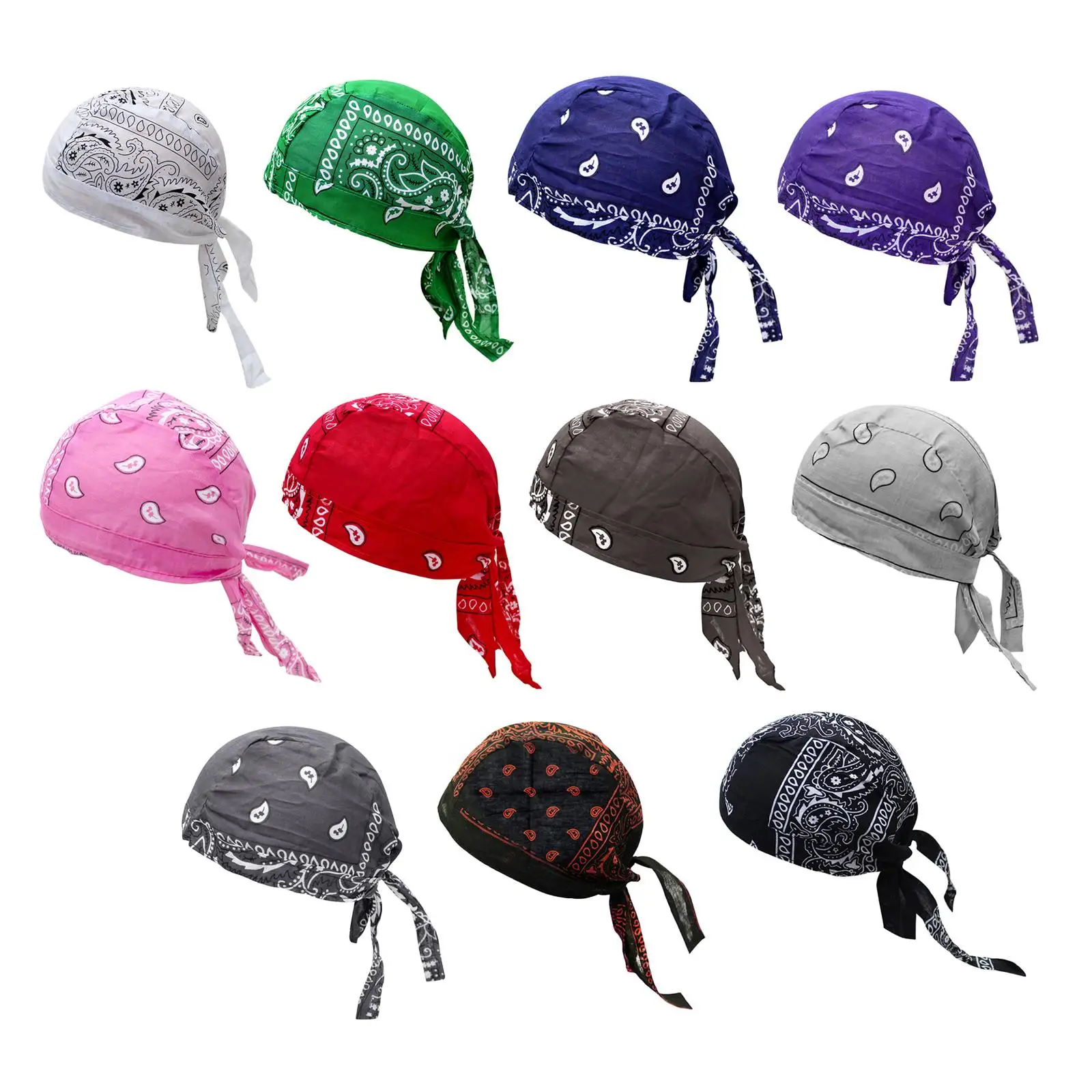 

Riding Pirate Hats Bandana Beanie Helmet Liner Head Wrap Scarf for Women Men