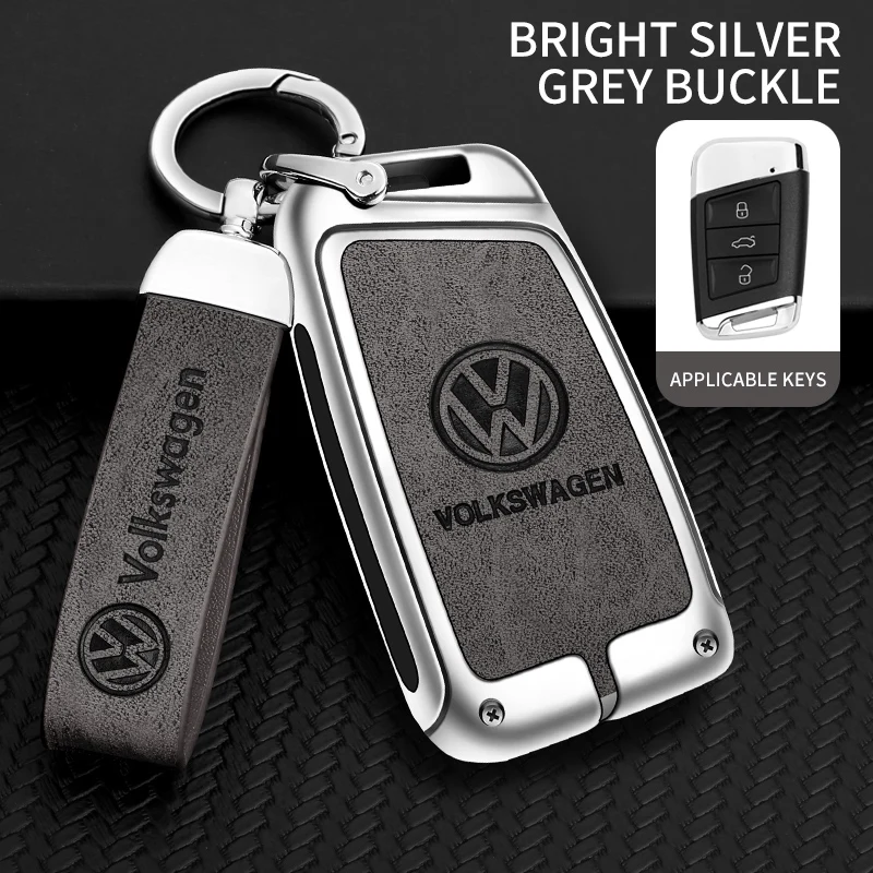 

Автомобильный чехол для ключей из цинкового сплава из ТПУ, сумка для ключей, металлический корпус для ключей для Volkswagen VW Passat B6 B7 B8 Magotan Arteon GTE Golf Tiguan 2
