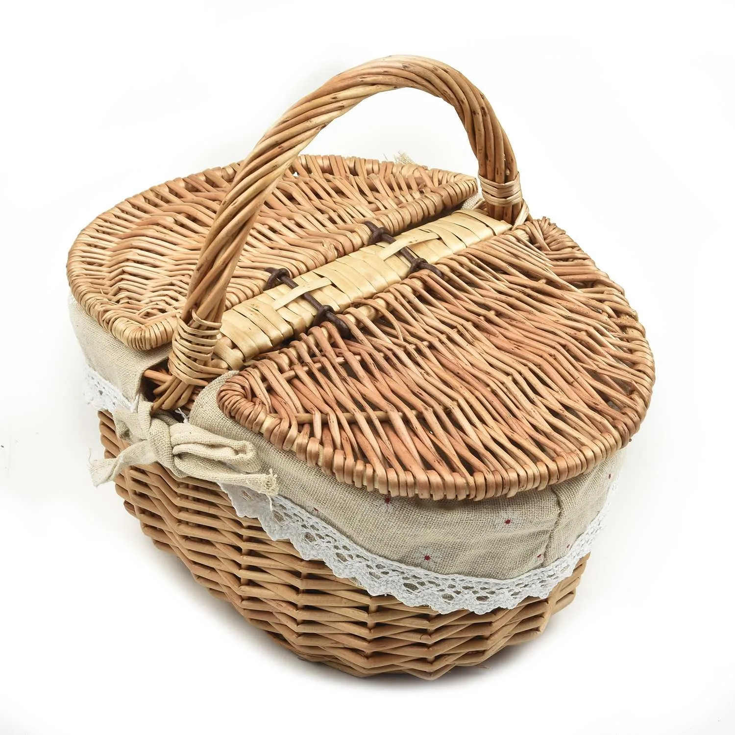 

Picnic Basket Storage Basket Household Decoration Outdoor Activity Accessories Shopping Malls The Cane 26*18*15cm