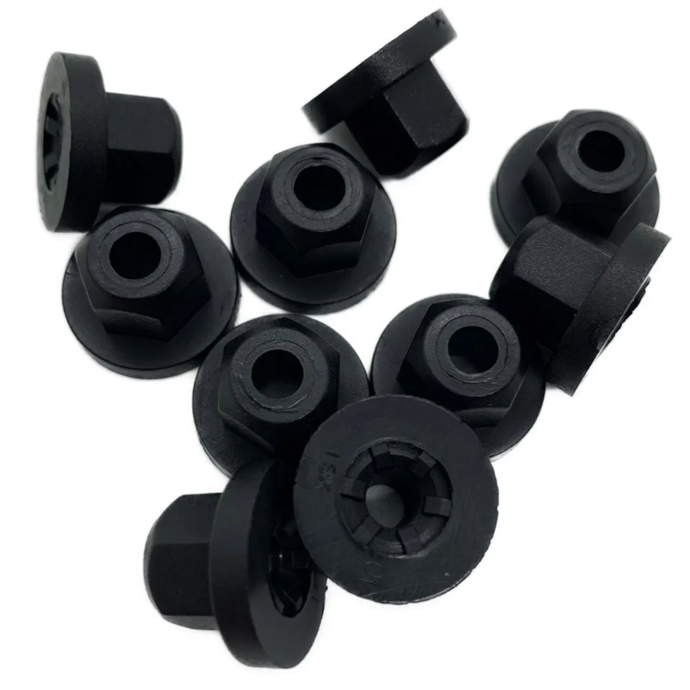 

For BMW Plastic Nut With Ring 20pcs/Set 4.5mm Hole BlackNylon E36 E39 E46 E60